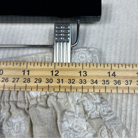 Abercrombie & Fitch Linen Blend Embroidered Pull On Shorts MEDIUM - Picture 13 of 16